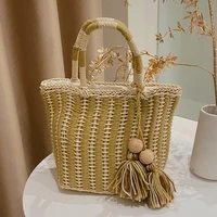 high quality large capacity straw woven bag2022new casual vegetable basket woven portable bucket bag summer tote bag womens bag