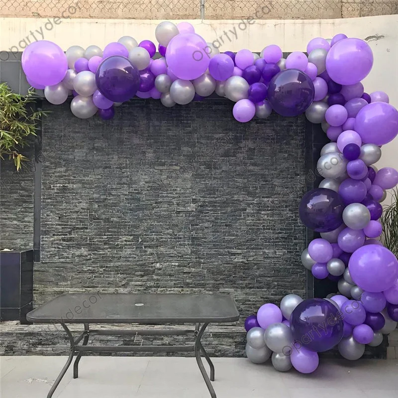 

160Pcs Baby Shower Girl Party Decoration Balloon Garland Happy Birthday Foil Balls Metallic Balloons For Wedding Decorations