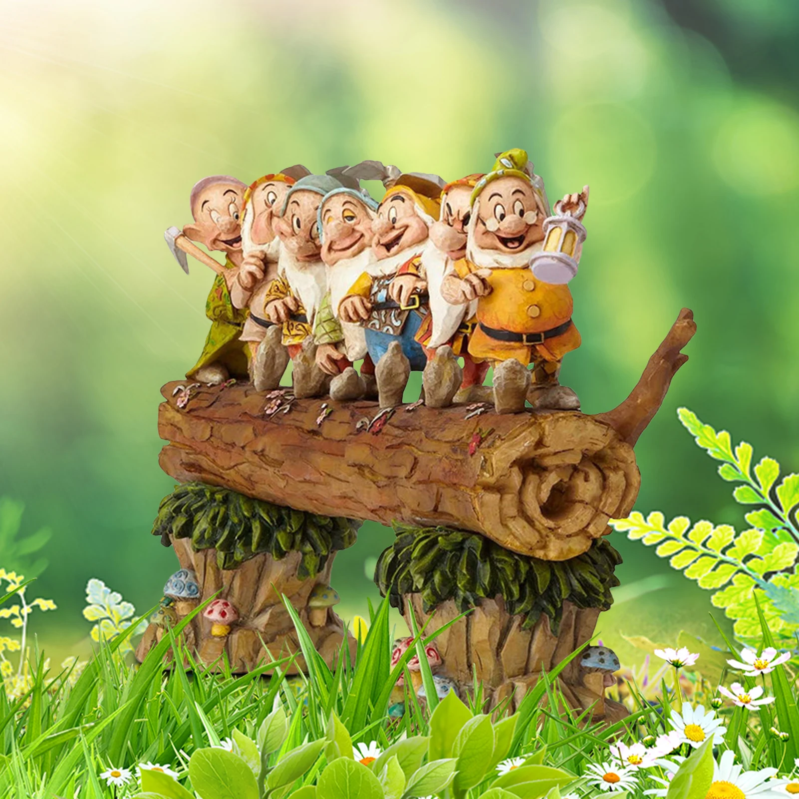 

Seven Dwarf Garden Statue Figurine Trees Gnome Sculpture Resin Ornaments For Home Patio Garden Yard Lawn Porch Decoration