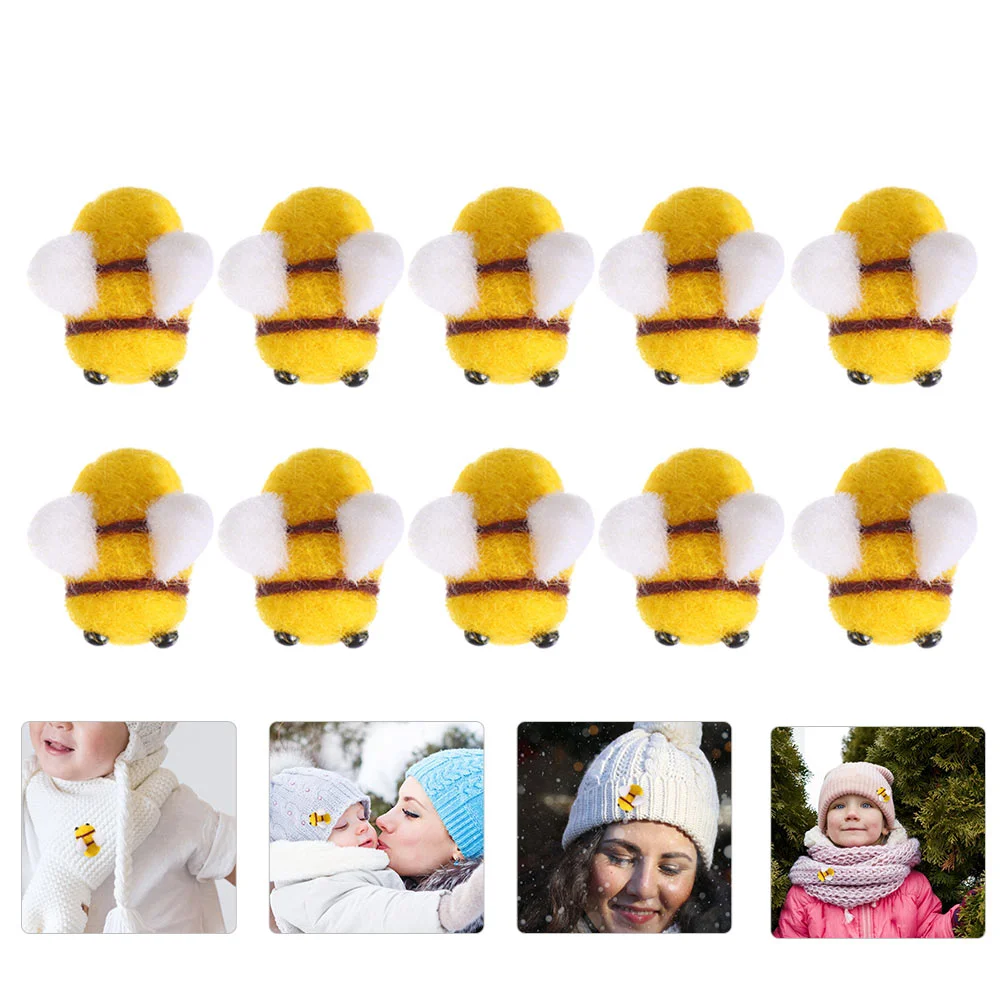 

20 Pcs Tent Ornament Felt Balls Hand Decor Felt Honey Bees Homemade Ornaments Mini Pom Poms Scrapbook Wool Felt Bee