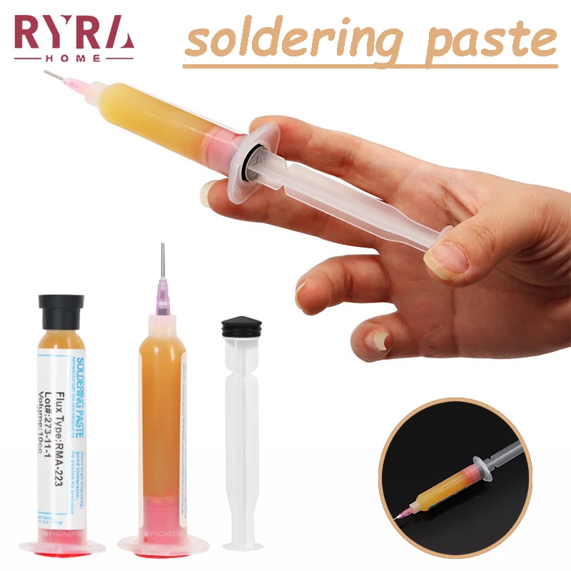 

Паяльная паста 10cc RMA223, флюс для пайки для компьютера, микросхемы телефона, аксессуары для сварочных инструментов печатных плат