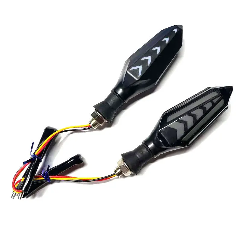 Сигнал поворота с потоковой водой для мотоцикла двухсторонняя лампа 12 В задние