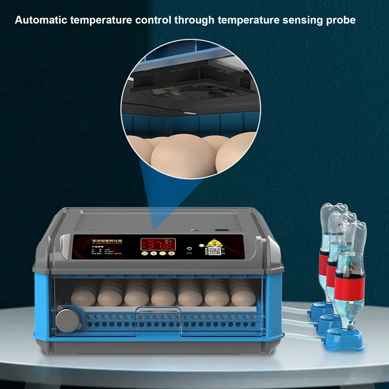 Автоматический инкубатор 72 яиц домашнее оборудование для домашней птицы куриных