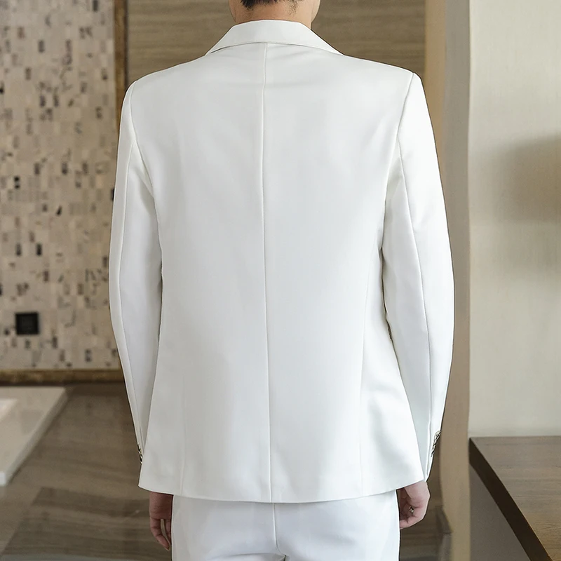 Весна 2024 Мужской Модный Костюм И Брючный Комплект В Корейском Стиле Из