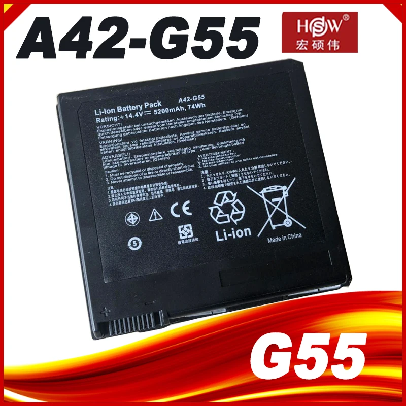 A42-G55 Laptop Battery for Asus G55V G55VM G55VW G55VW-S1129V G55VW-ES71 G55VM-DH71 G55VM-DS71 G55VM-S1020V