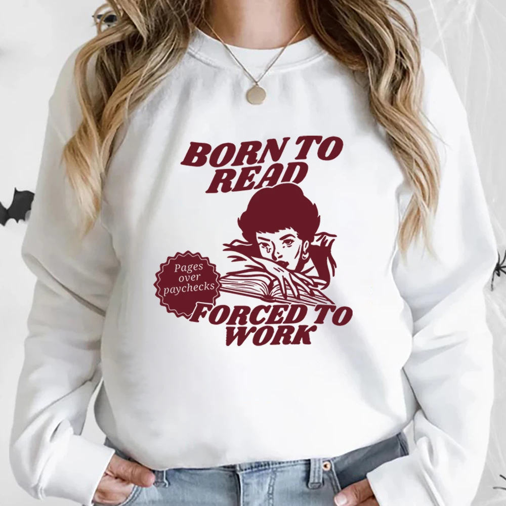 Свитшот с надписью Born To Read Bookish