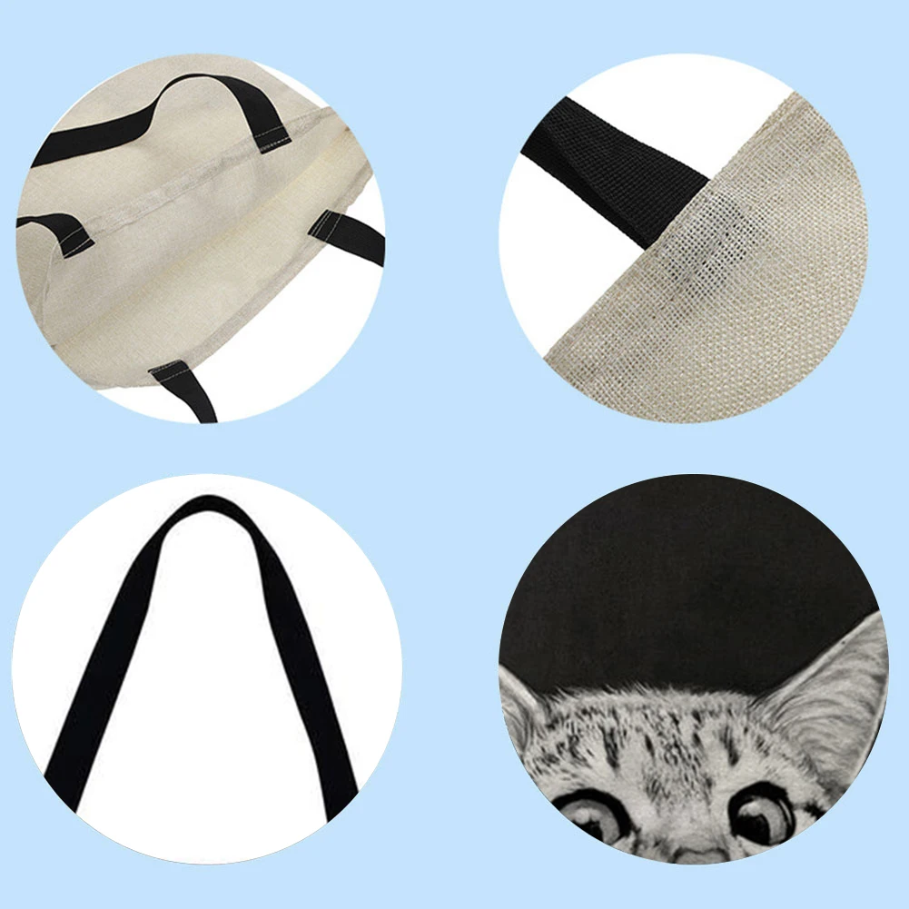 Многоразовые льняные сумки для покупок повседневная женская сумка-тоут с