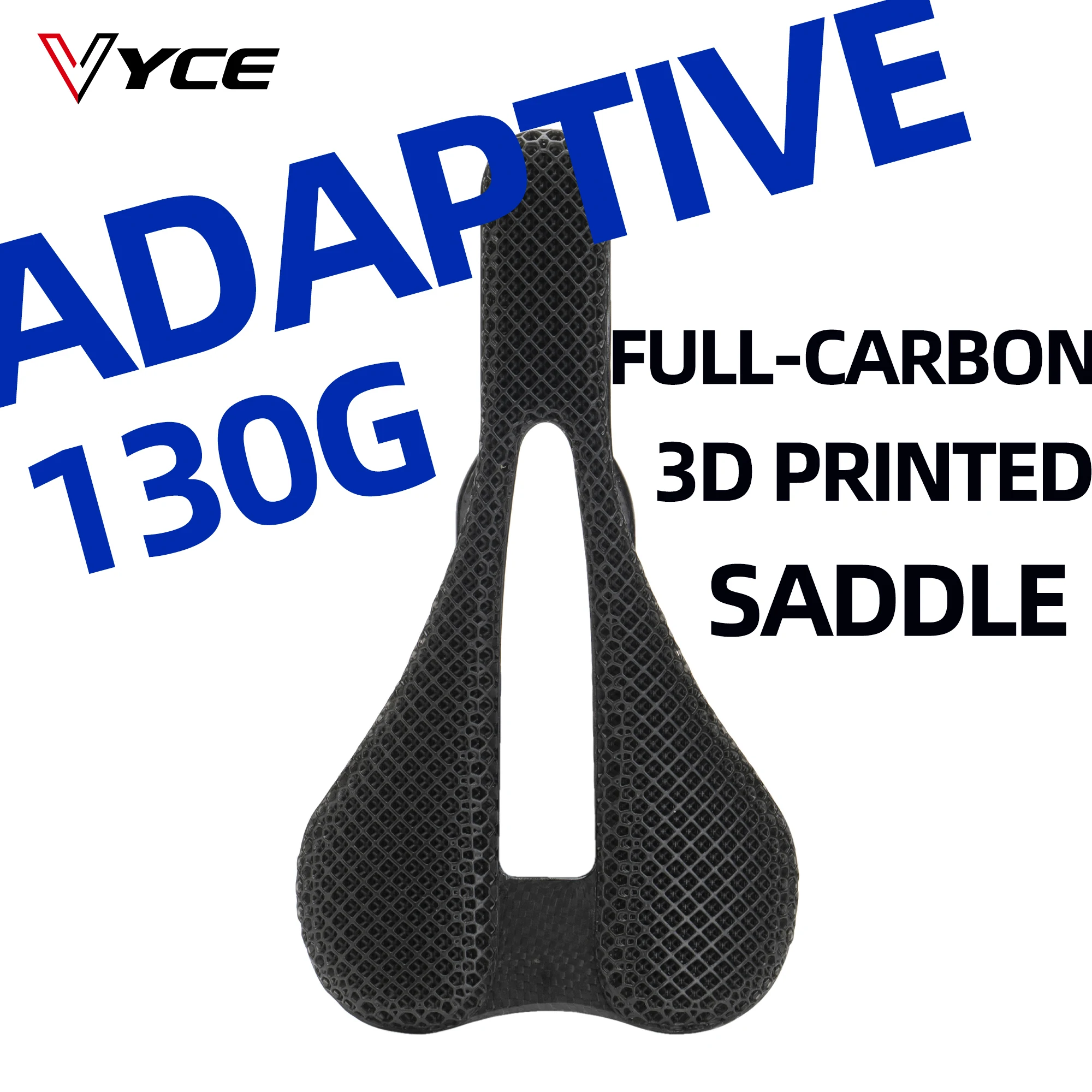 

VYCE Adaptive Light 3D Printed Full Carbon Saddle with Mixed Technology for Mountain Bike Road Bicycle Parts Accessories