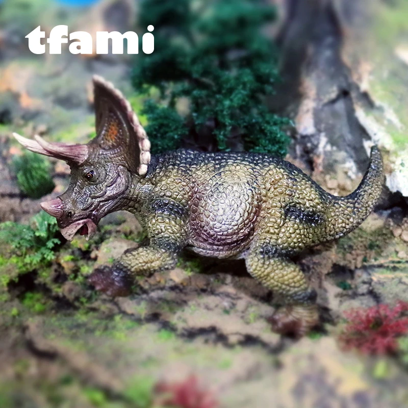 TFAMI Mini Jurassic World Dinosaurs Figures Crolla Triceratops Animals Toy Action Figure PVC High Quality Toy For Kids Gifts