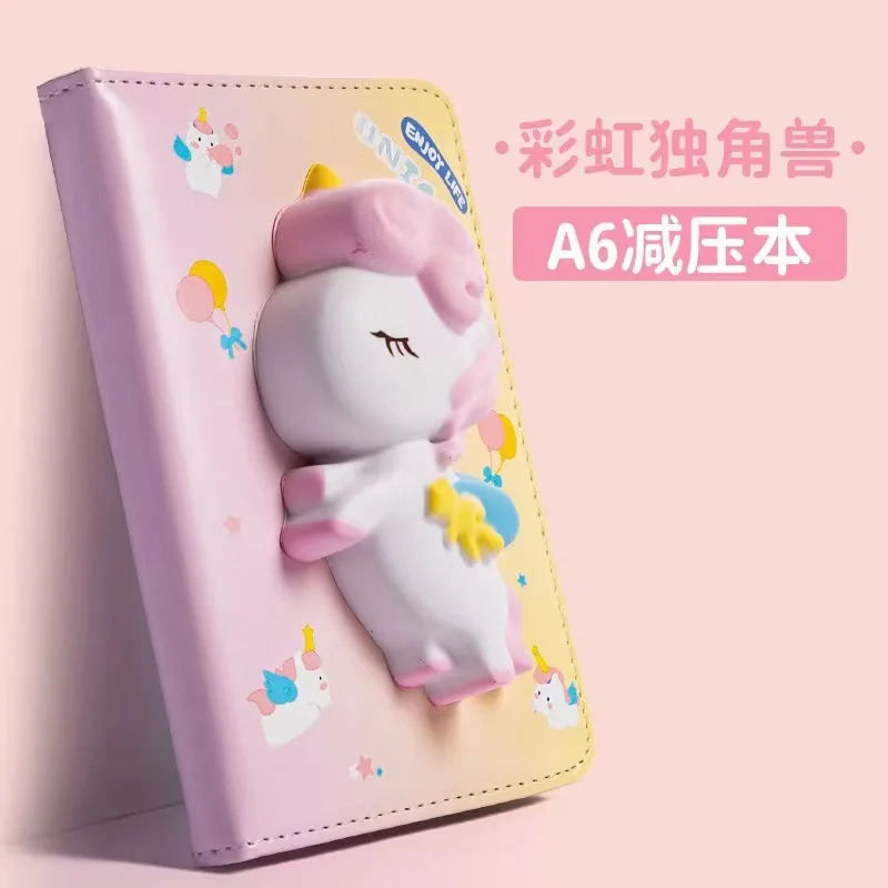 Новинка для колледжа B-SHAMO A6, мягкий кожаный чехол с 3D игрушкой, забавные подарки, ежедневное письмо, искусственная кожа, канцелярские принадлежности