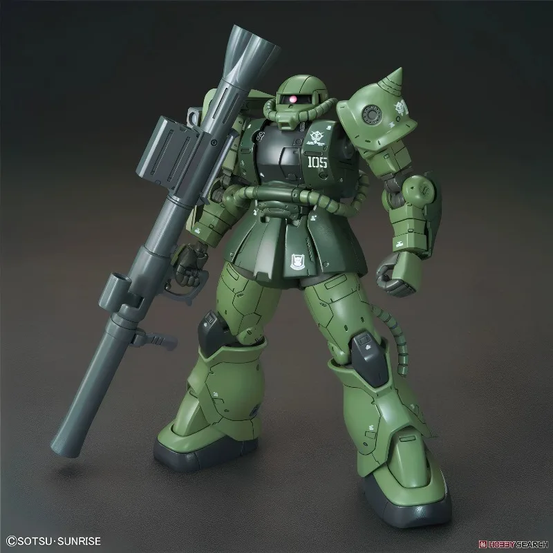 Фото Оригинальная сборная модель Bandai HG 1/144 GUNDAM MS-06C-6 R6 ZAKU 2 TYPE C-6, фигурки персонажей аниме, игрушки, украшения, в наличии №3