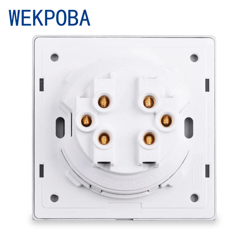 WEKPOBA 1/2/3/4 Gang 1/2 Way On / Off настенный выключатель света с большой диафрагмой