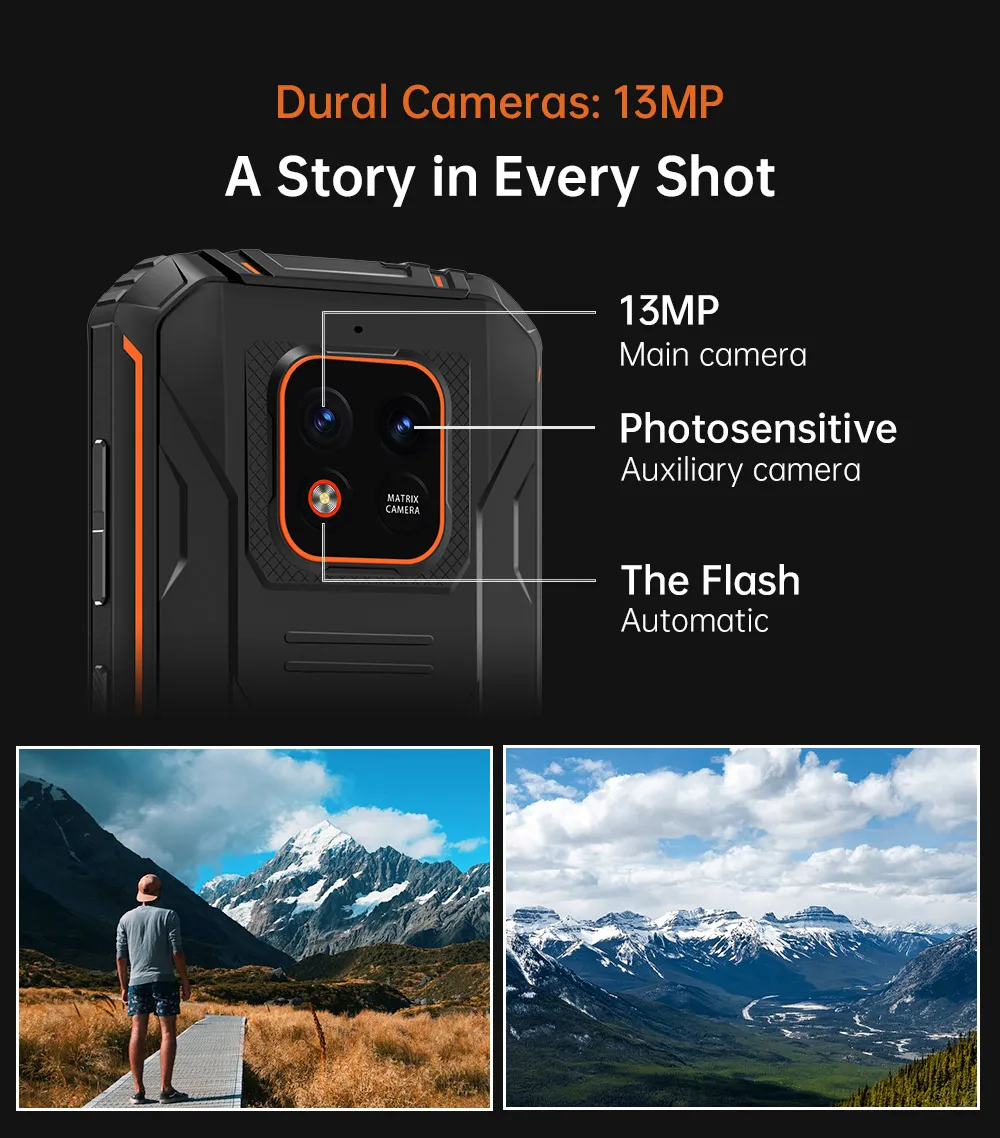 oukitel wp18 12500mah battery rugged smartphone 4gb32gb 5 93hd quad core helio a22 cell phone android 11 mobile phone free global shipping