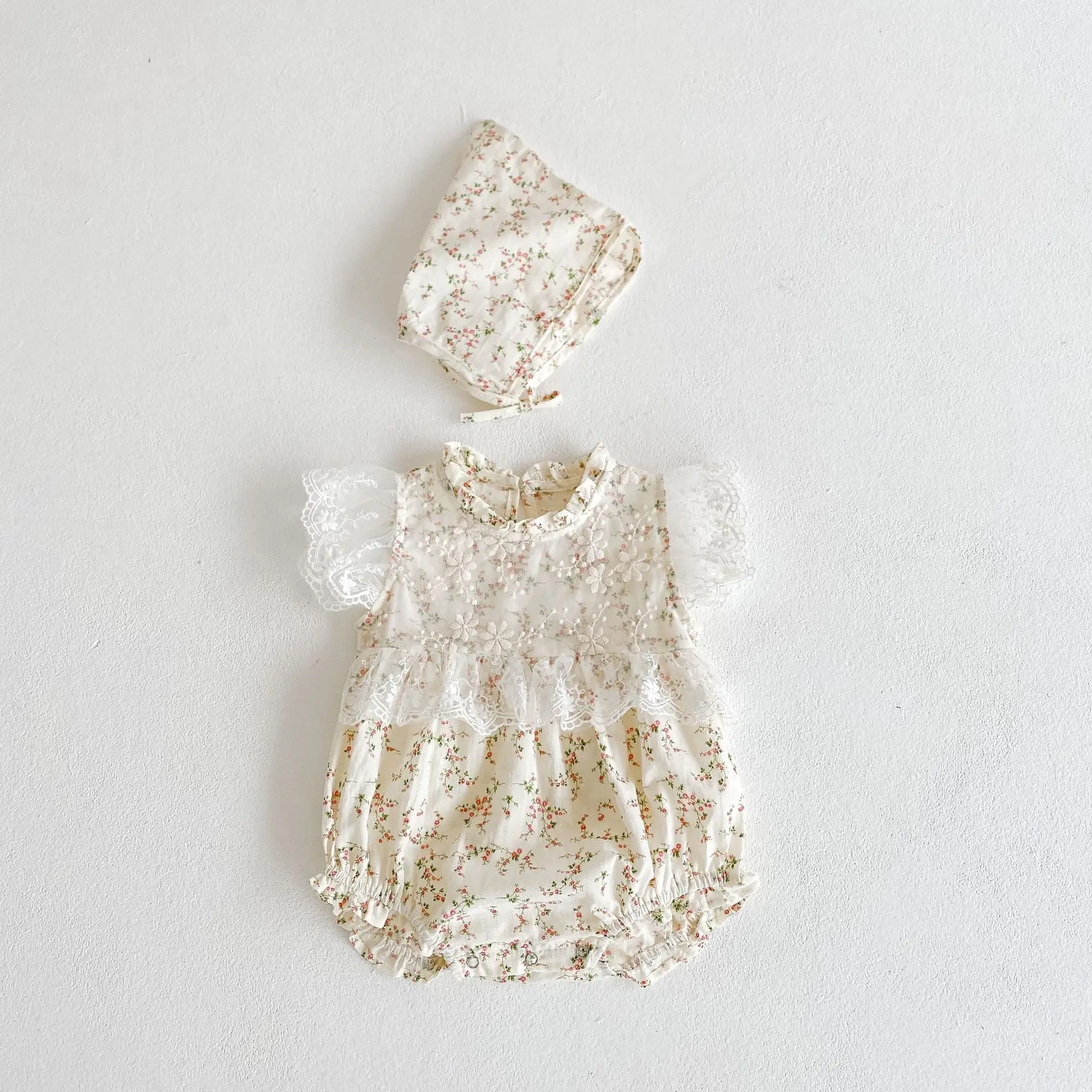 

Summer Mesh Lace Fly Sleeve Dress Girl Newborn Children Dress Jumpsuit Romper Suit Baby Stuff Toddler Clothes Set Bodysuit Bebe