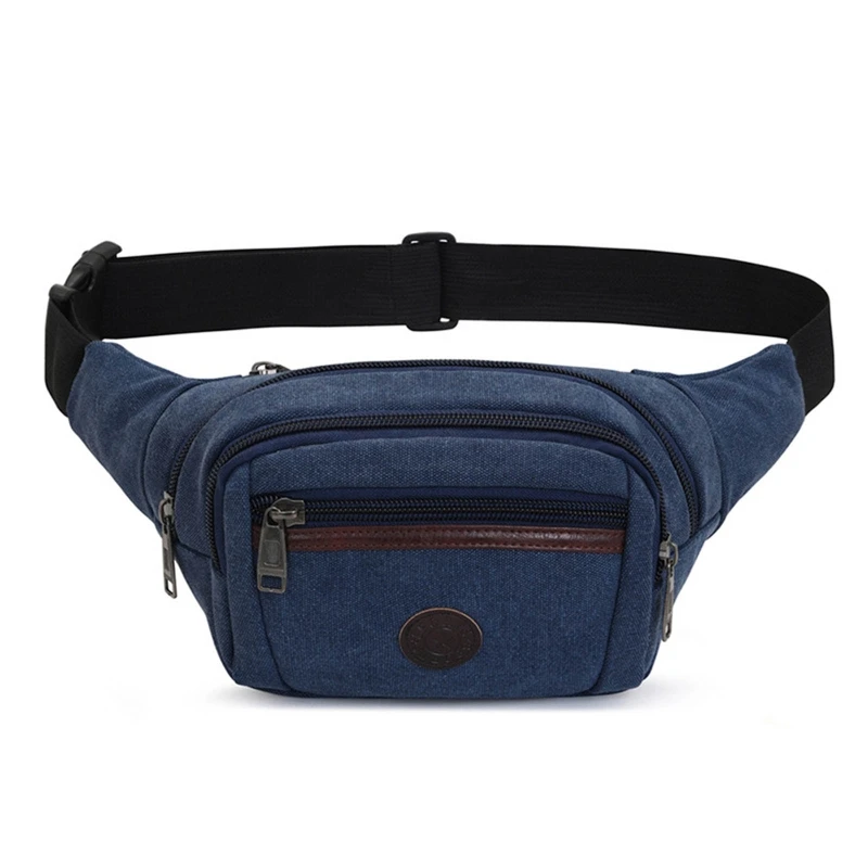 

Men Canvas Waist Fanny Pack Money Belt Shoulder Bag Travel Wallet Hip Bum Crossbody Purse Chest Phone Pouch