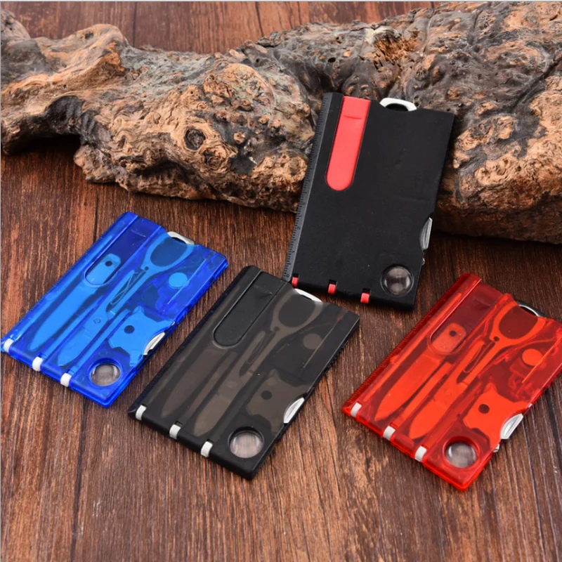 HOT 12 In 1 Pocket Credit Card Portable Multi Tools Outdoor Survival Camping Equipment Box Hiking Cards EDC Tool Gear | Спорт и