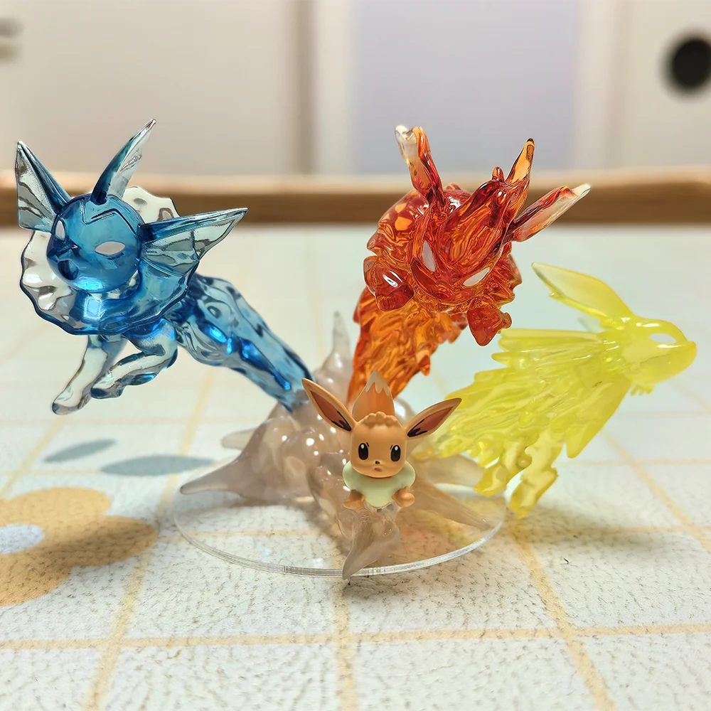 Аниме Фигурка Покемона Eevee Vaporeon Jolteon Flareon Фигурки Gk Модель Эш Кетчум Настольный