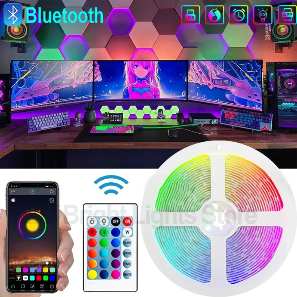 

USB-лента Светодиодная гибкая с поддержкой Bluetooth 5050, SMD, 5 В