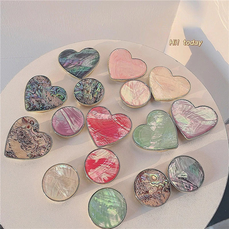 

Mobile Phone Accessory Love Heart Handle Expanding Stand Phone Socket Finger Ring Grip Holder Pocket Smartphone Bracket for Gir