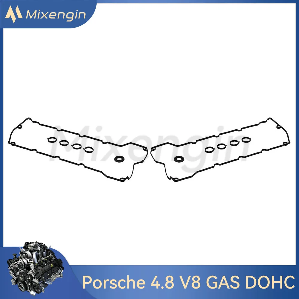 

Комплекты прокладок крышки клапана двигателя подходят для 4,8 L T V8 GAS DOHC для Porsche Cayenne Panamera 4,8L 2008-2014 OEM 94810593601 94810593501