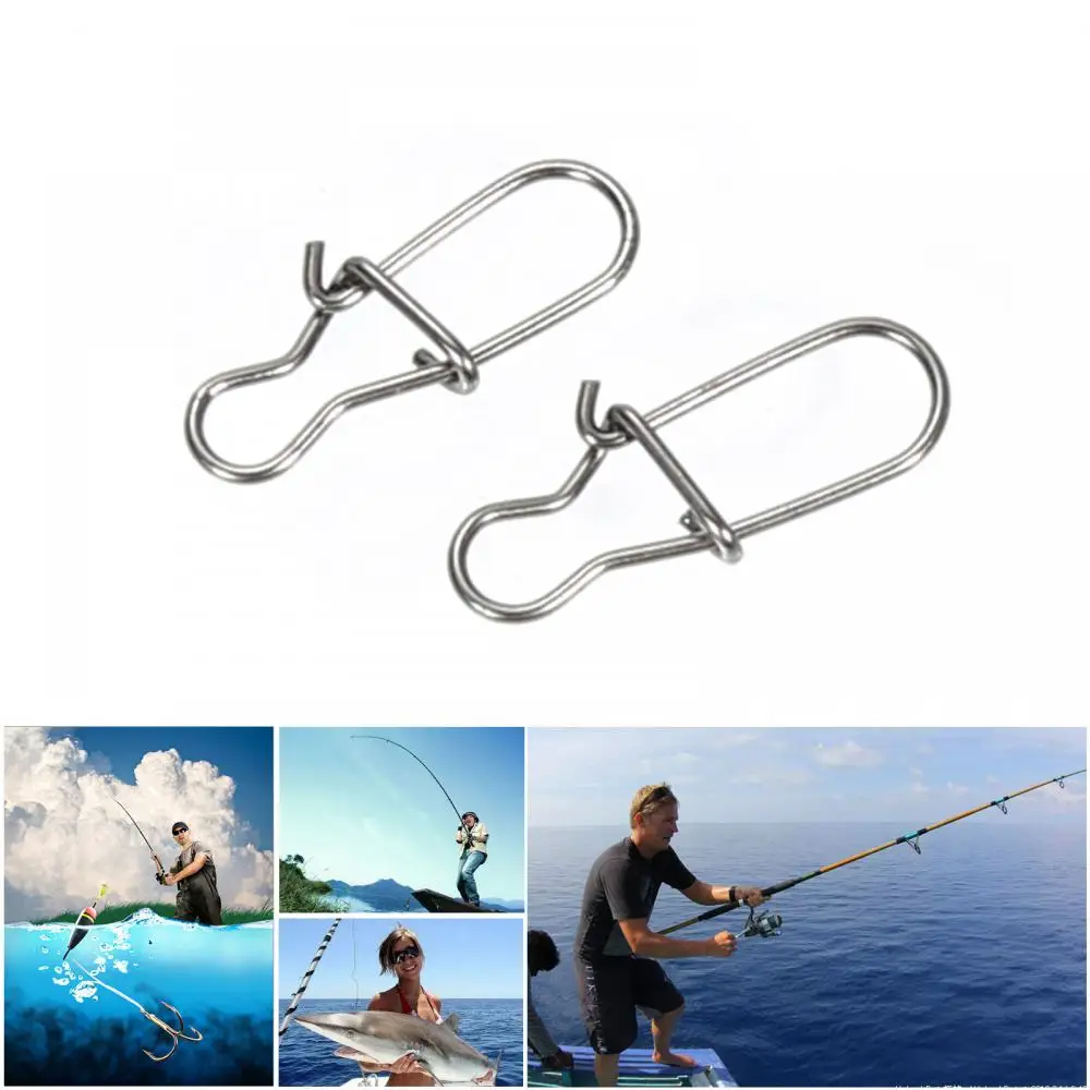 

50 шт., рыболовный Вертлюг из нержавеющей стали с крючком
