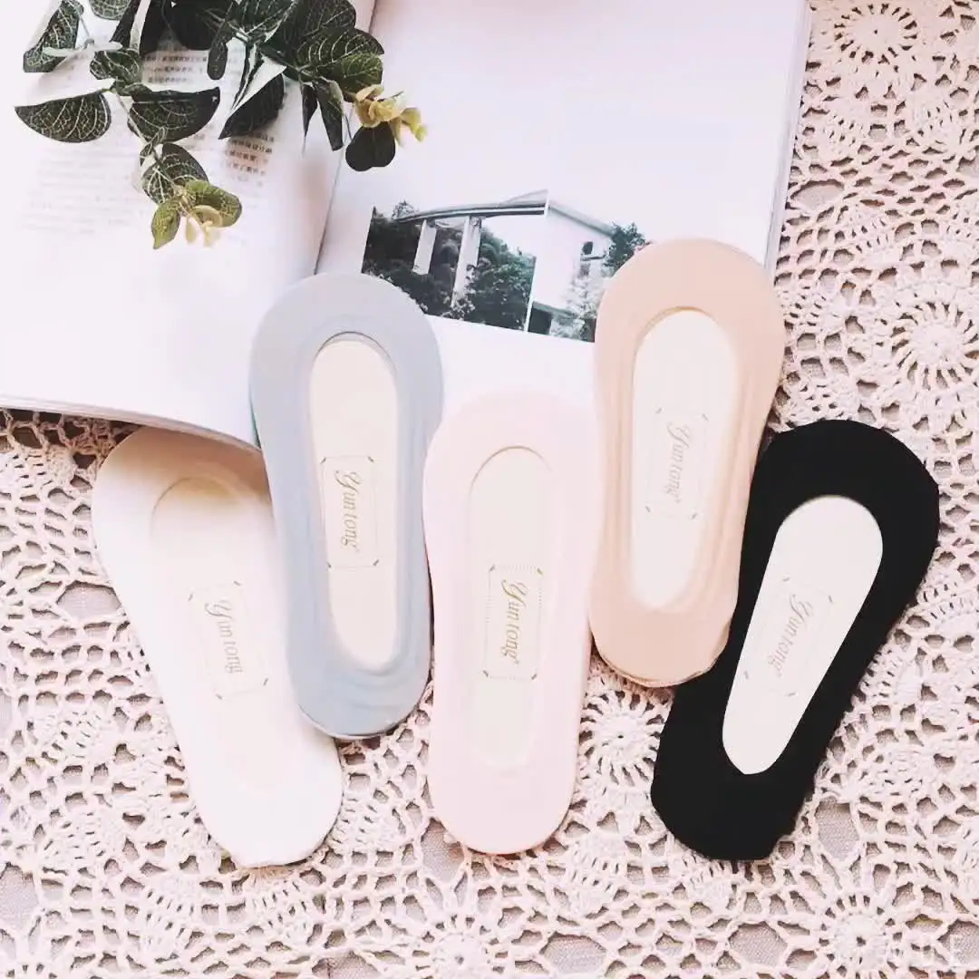 

Ice silk ship socks невидимые женские носки силиконовые Нескользящие хлопковые Нижние детали, летняя бесследная доставка soc