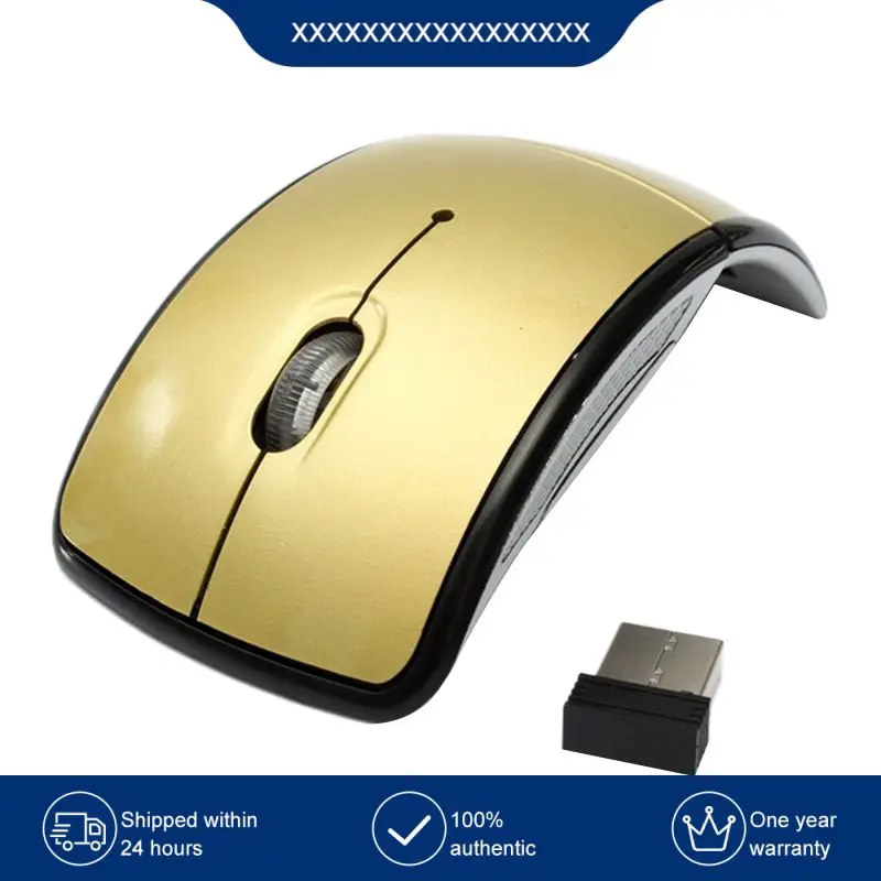 

2.4GHz Foldable Wireless Optical Mouse 1200DPI USB Receiver Mute Mouse Ergonomic Mice for Computer Laptop PC Desktop Office