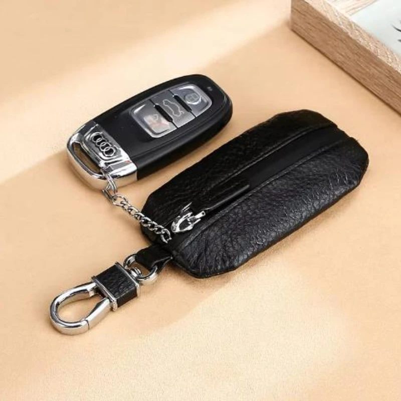 1 шт. креативная кожаная сумка для ключей от автомобиля оснащенная