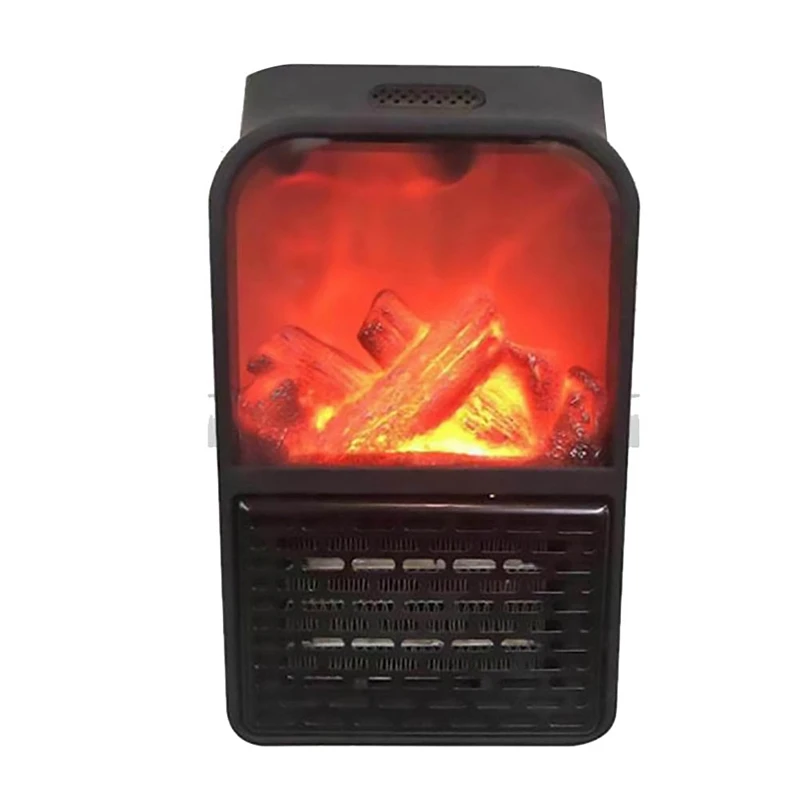 

Mini Electric Wall-Outlet Flame Heater Portable Electric Flame Heater Plug-In Room Heater Wall Handy Fan EU Plug