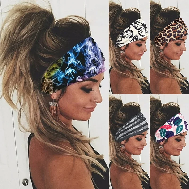 

Tie Dye Cycling Yoga Sport Sweat Headband Women Sweatband For Men Women Yoga Hair Bands Head Sweat Bands Sports Safety