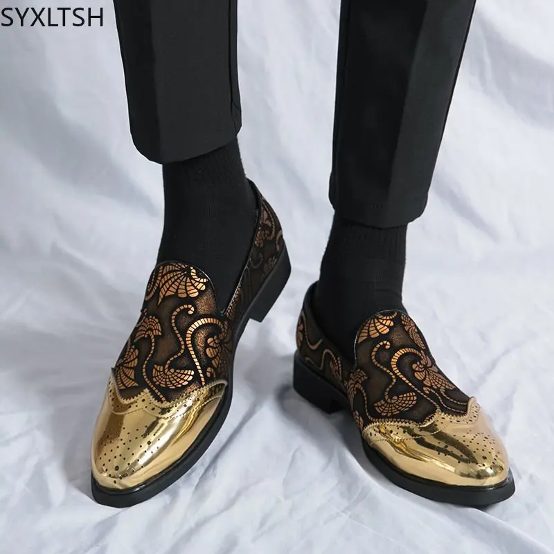 Italiano Dress Shoes for Men Business Suit Loafers Men Slip on Shoes Men Oxfords Office 2023 Wedding Shoes Zapatos Hombre Vestir