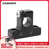camvate standard 15mm single rod clamp rail connector adapter with 14 20 thread screw for dslr camera cage rig plate mounting