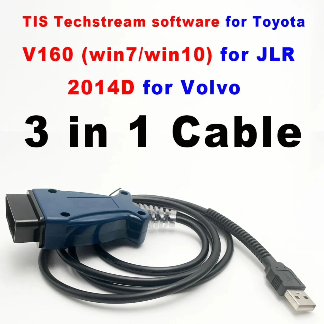 Фото Чип Atmel для Land Rover для Jaguar для Toyota TIS для Volvo Vida 2014d OBD2 Кабель диагностического сканера J1850 J2534 PK Mini VCI №3