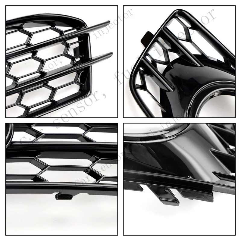 Фото Решетка противотуманных фар Q+ Honeycomb для переднего бампера Audi A3 8P S-Line 2009-2012 ZY №4