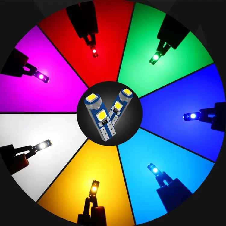 5 шт. T5 W3W W1.2W Женская лампочка для FIAT viaggio Ottimo 500 500L Uno idea Freemont Panda Tipo palio audi kia