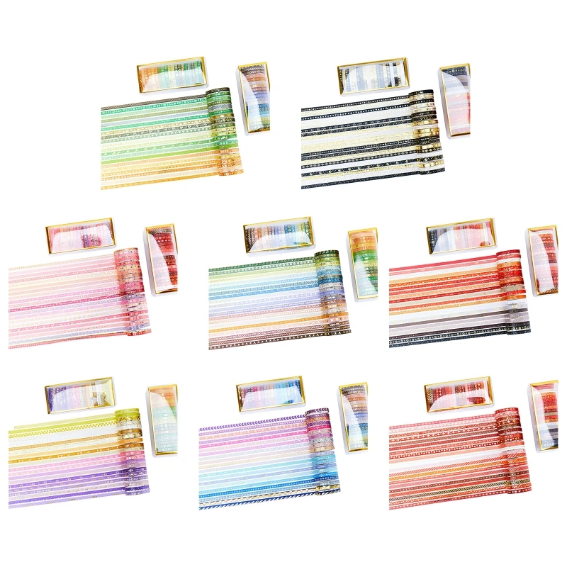 

Набор Y9RF 20, изысканная лента из золотой фольги Washi, отличный подарок для студентов, друзей, любителей DIY