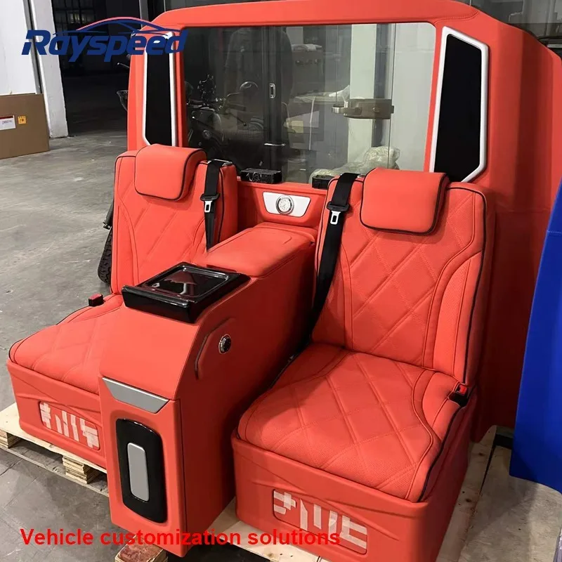 Фото Vito Metris Vclass W447 Комплект обновления всего салона из искусственной кожи, модифицированная перегородка заднего сиденья автомобиля, сиденья для холодильника, телевизора, роскошный пол №2