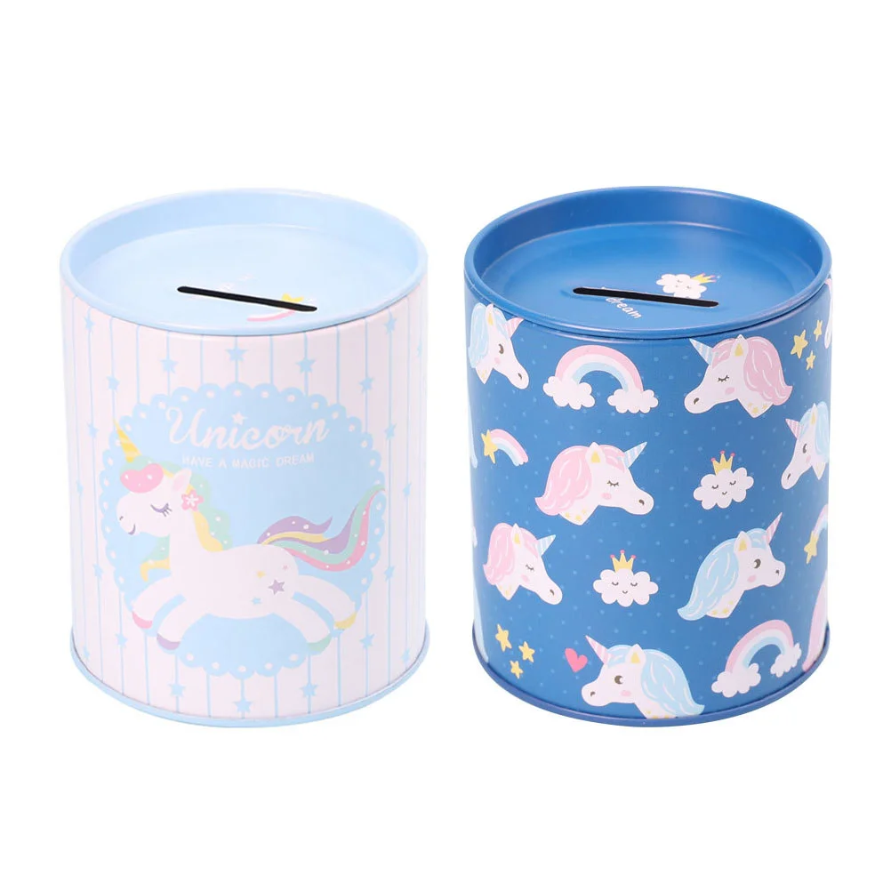 

2pcs Cartoon Unicorns Saving Pots Unicorns Coin Banks Lovely Desktop Money Banks