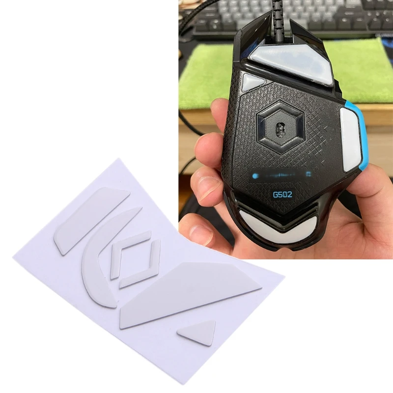 

1Pack Mouse Feet Pedal for logitech G502 Mouse Replacement Mouse Feet Pads Glides Curve Edge Mouse Skates Sticker White