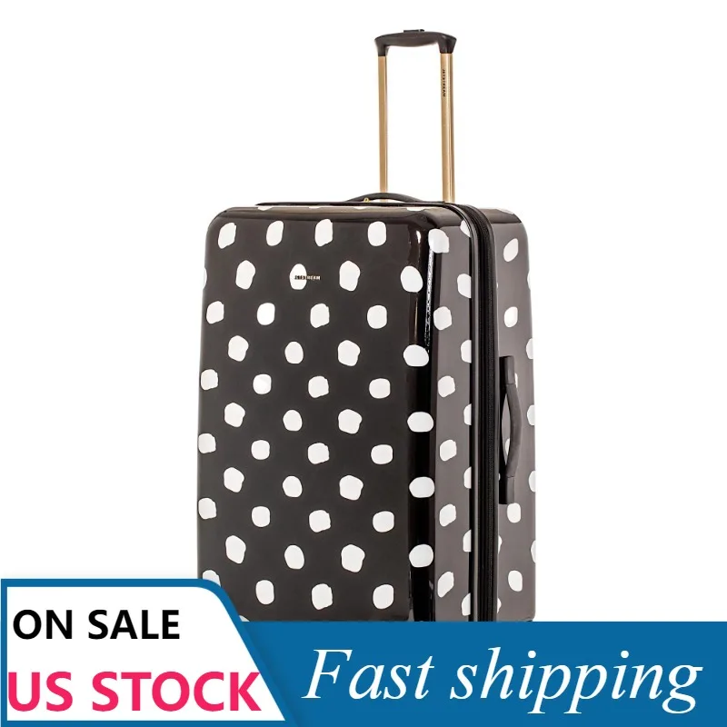 

Jetstream 28-дюймовый жесткий Спиннер, чемодан для багажа, белый горошек на черном