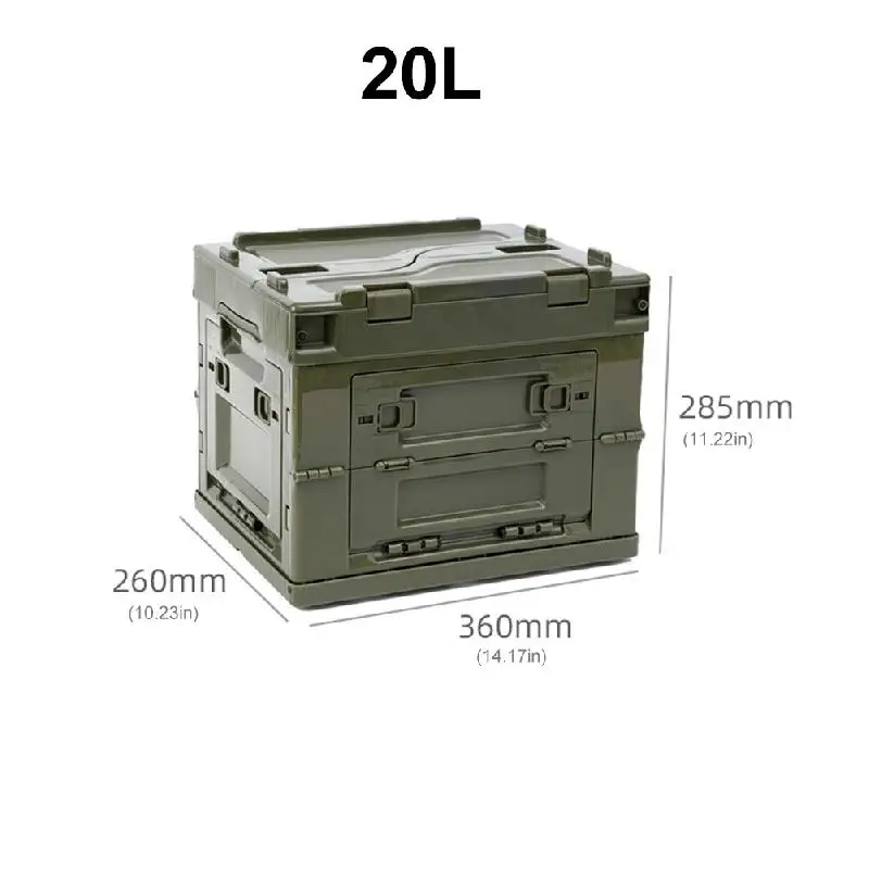 

MUMIAN 20L Collapsible Military Box Outdoor Camping Storage Box High-capacity Move House Travel Sundries Trunk Portable Case