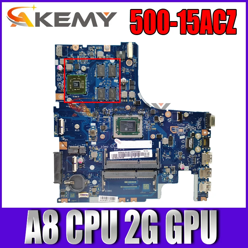 

LA-C285P For Lenovo 500-15ACZ Laptop (ideapad) motherboard with CPU A8 GPU 2G DDR3 FRU 5B20J76080 100% Fully Tested
