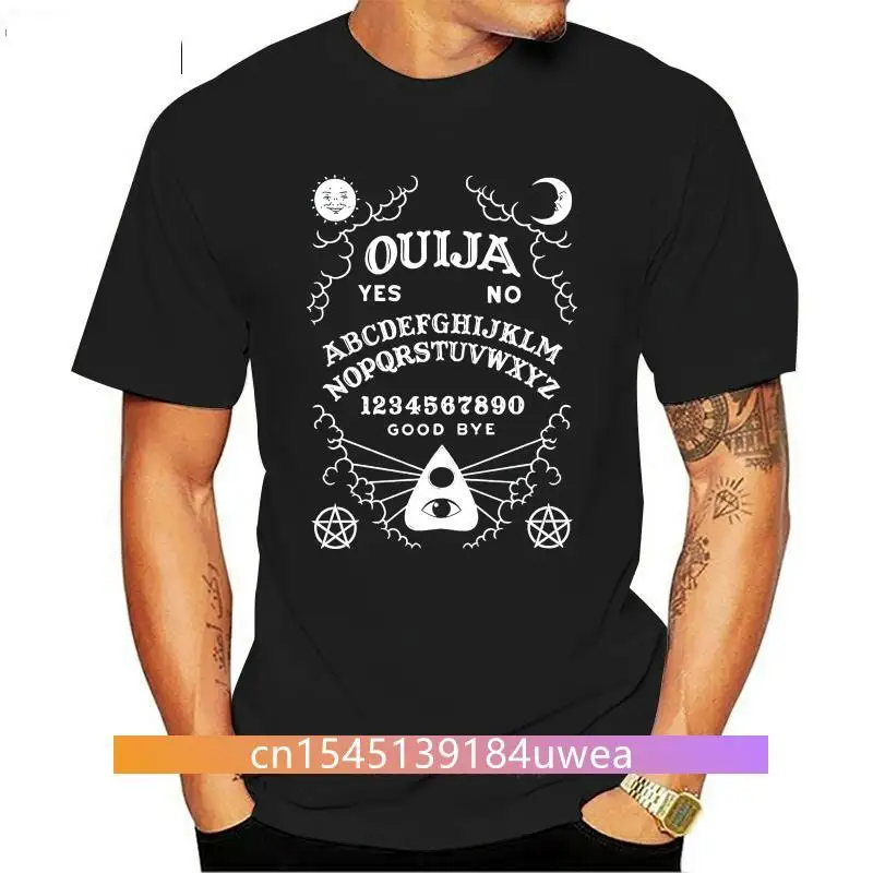 New 2021 Ouija Board T Shirt Black Kill Occult Spirit Pentagram Star Gothic Seance Mens Kawaiis Summer Hipster