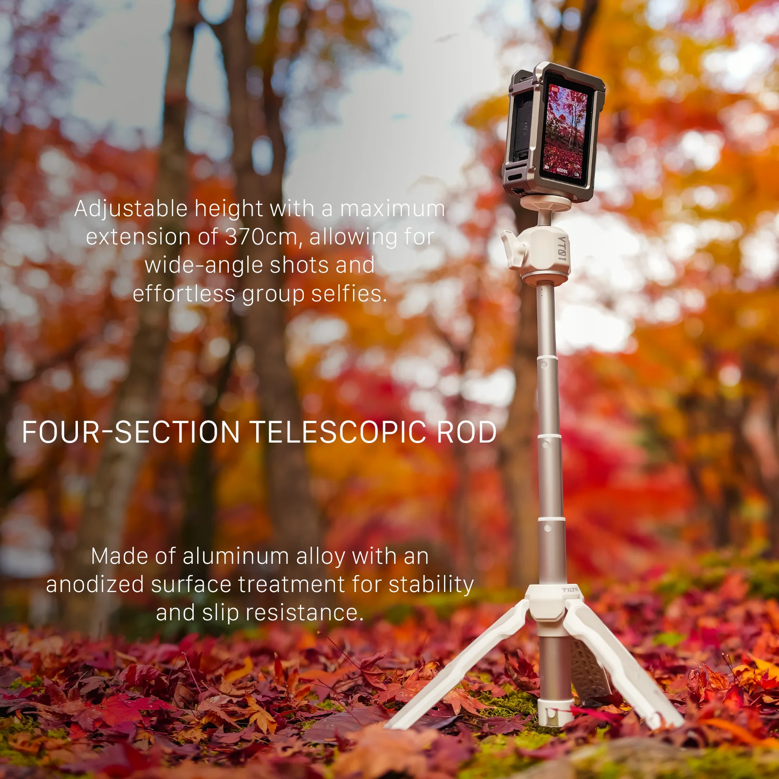 TILTA TT-VT01 Выдвижной штатив для видеоблогов (1 кг) Настольный монопод Tripe Мини-штатив