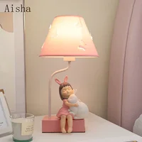 Desk Lamp Bedroom Bedside Lamp Girl Cute Cartoon Rabbit Princess Warm Desk Lamp Nursery Children's Indoor LED Decorative Light