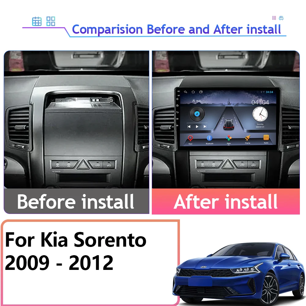 Автомобильный радиоприемник для Kia Sorento 2009 - 2012 Android автомобильный мультимедийный