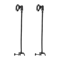 2x flexible gooseneck microphone stand with desk clamp for radio broadcasting studio live broadcast equipment stations