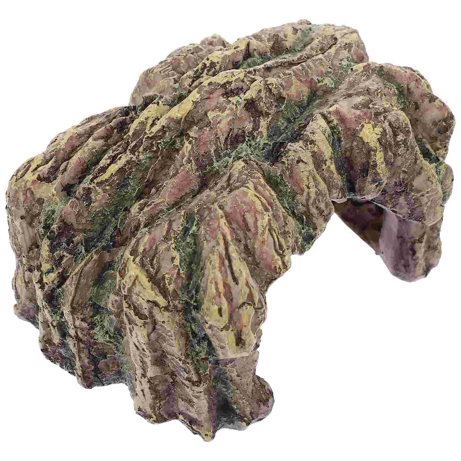 

Sheltertank Turtle Cave Climbing Setting Hermit Gecko Artificial Reptile Resin Landscape Place Sheltering Crab Accessory Spider