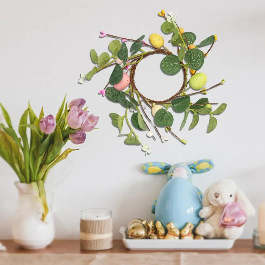 

Модная гирлянда с пасхальными цветами, праздничный домашний декор, висячий венок, украшение тонкой работы