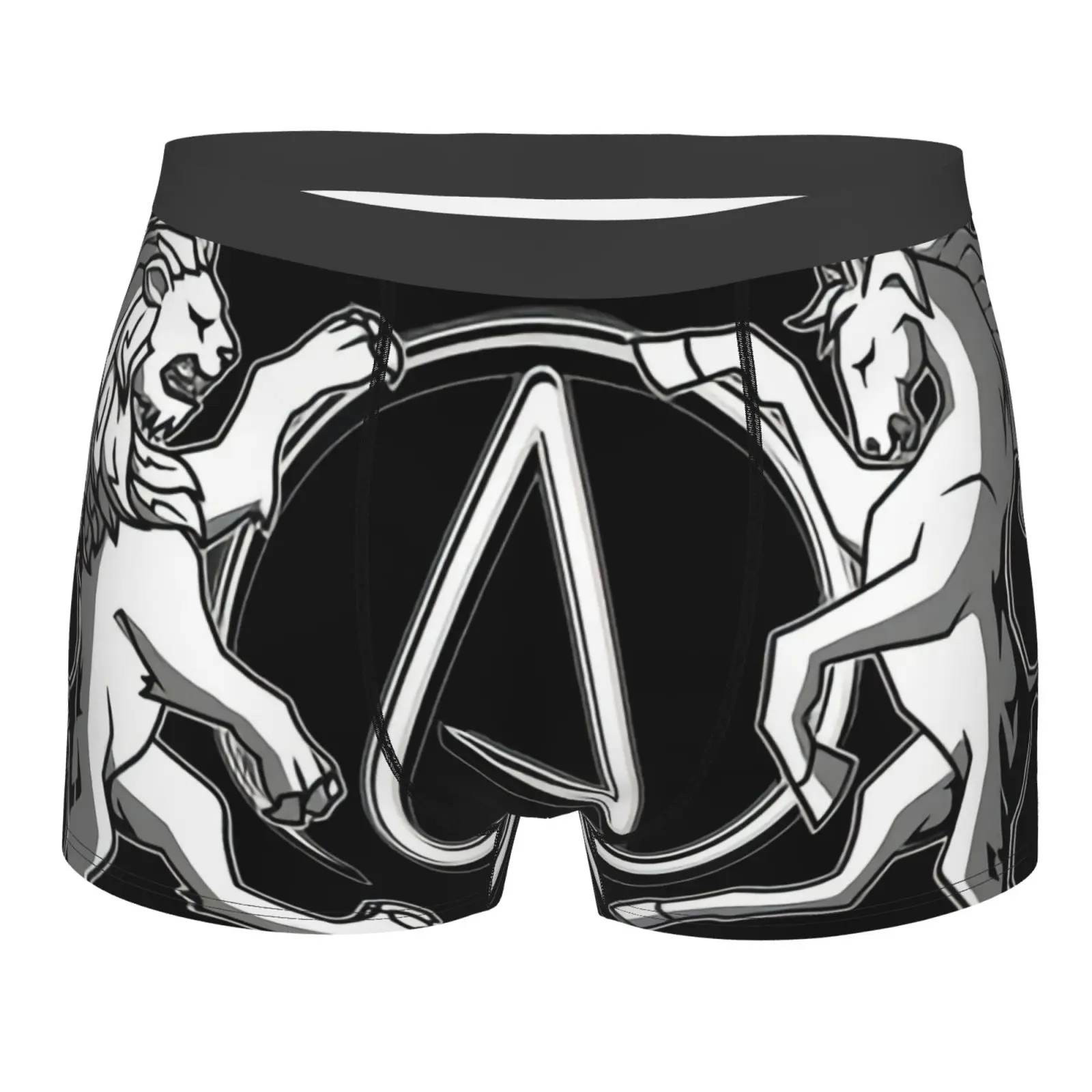 

Трусы-боксеры мужские с символом Республики атеист, спортивные шорты с мешочком, красные брендовые пикантные трусы